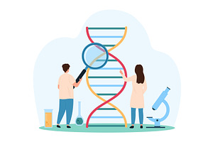 Genetic process investigation plan, an Illustration by Flashvector