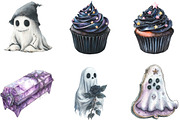 Pastel Gothic Halloween Clipart, an Illustration by CraftArtStudio (Thumbnail 2 of 6)