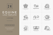 24 EQUINE LOGOS | fully editable, a Branding & Logo Template by Favete Art (Thumbnail 1 of 10)