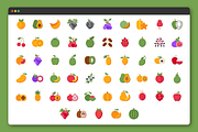 55 Fruits Produce Icons, a Solid Icon by Flat Icons (Thumbnail 2 of 7)