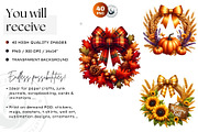 Autumn Harvest Wreaths Clipart, a Seasonal Illustration by ThatsDesignArt (Thumbnail 2 of 10)