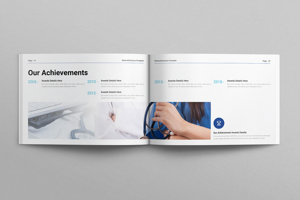Medical Brochure Template Landscape, a Brochure Template by E-Type (Photo 6 of 7)