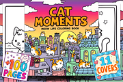Cat Moment Meow Life Coloring Book, an Animal Illustration by Ink Gallery (Thumbnail 1 of 4)