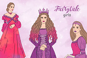 Fairy Tale Girls Clipart, a Person Illustration by GlamArtZhanna (Thumbnail 1 of 4)