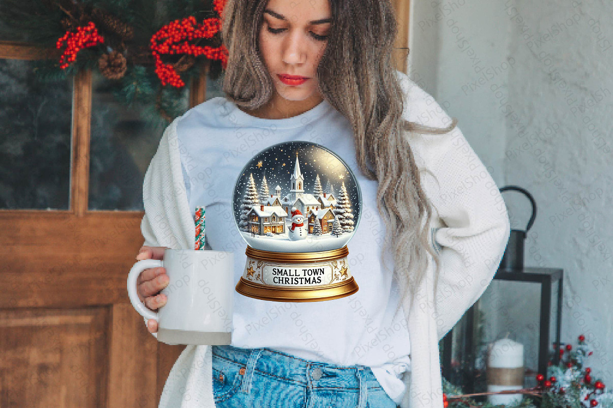 Small Town Christmas Globe PNG, an Illustration by DreamPrint404 (Photo 5 of 7)