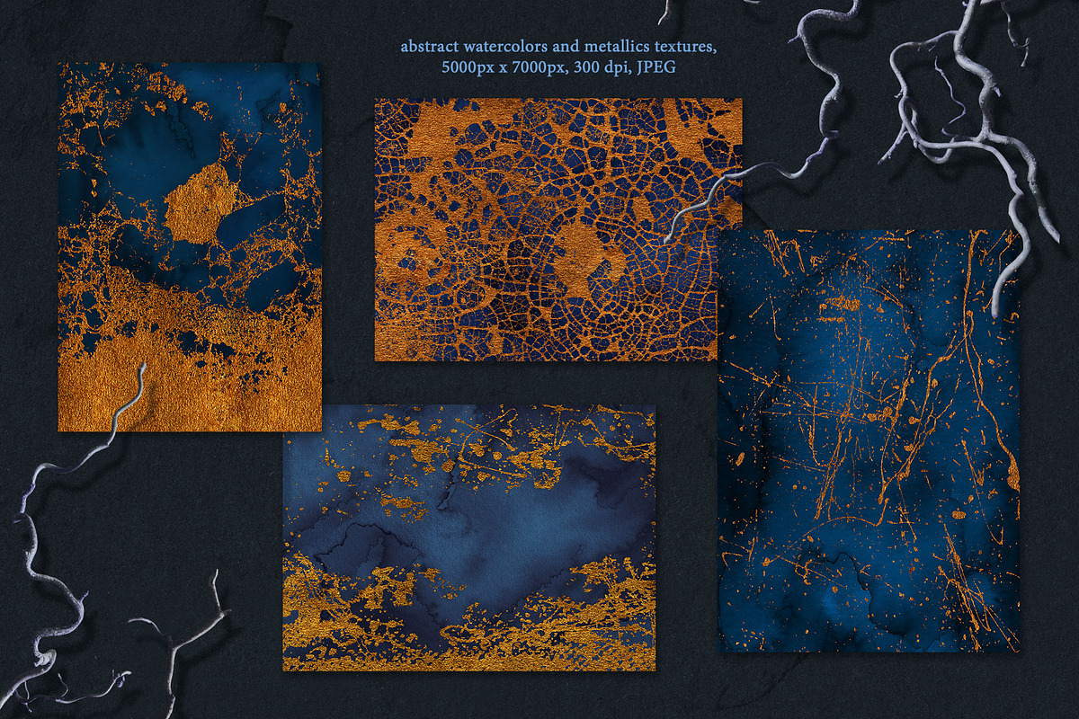Blue and Gold Textures pack, a Texture Graphic by Marmoris.Arts (Photo 2 of 9)