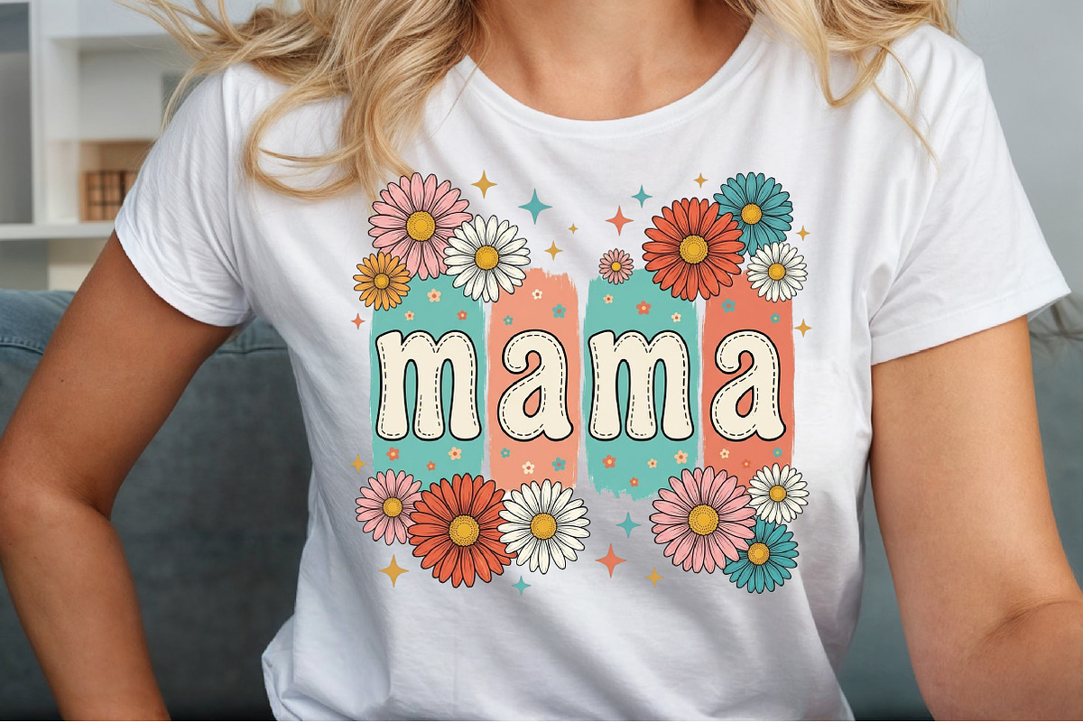 Boho Floral Mama Mother's Day PNG, an Illustration by Sublimation Artist (Photo 6 of 9)