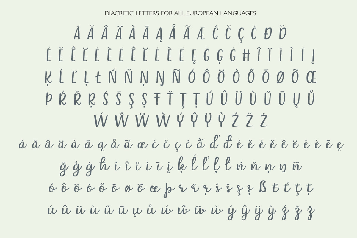 Belle Helene a Script & Symbols Font, a Script Font by Studio Indigo (Photo 9 of 9)