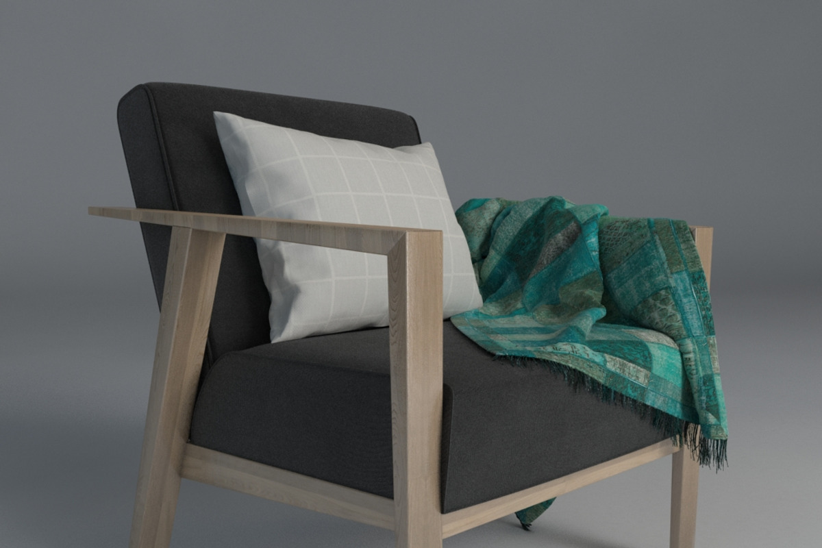 Ikea Ekenaset Chair, a Furniture 3D Model by NOMODOL (Photo 2 of 7)