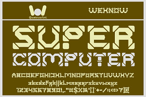 Super Computer font, a Font by weknow