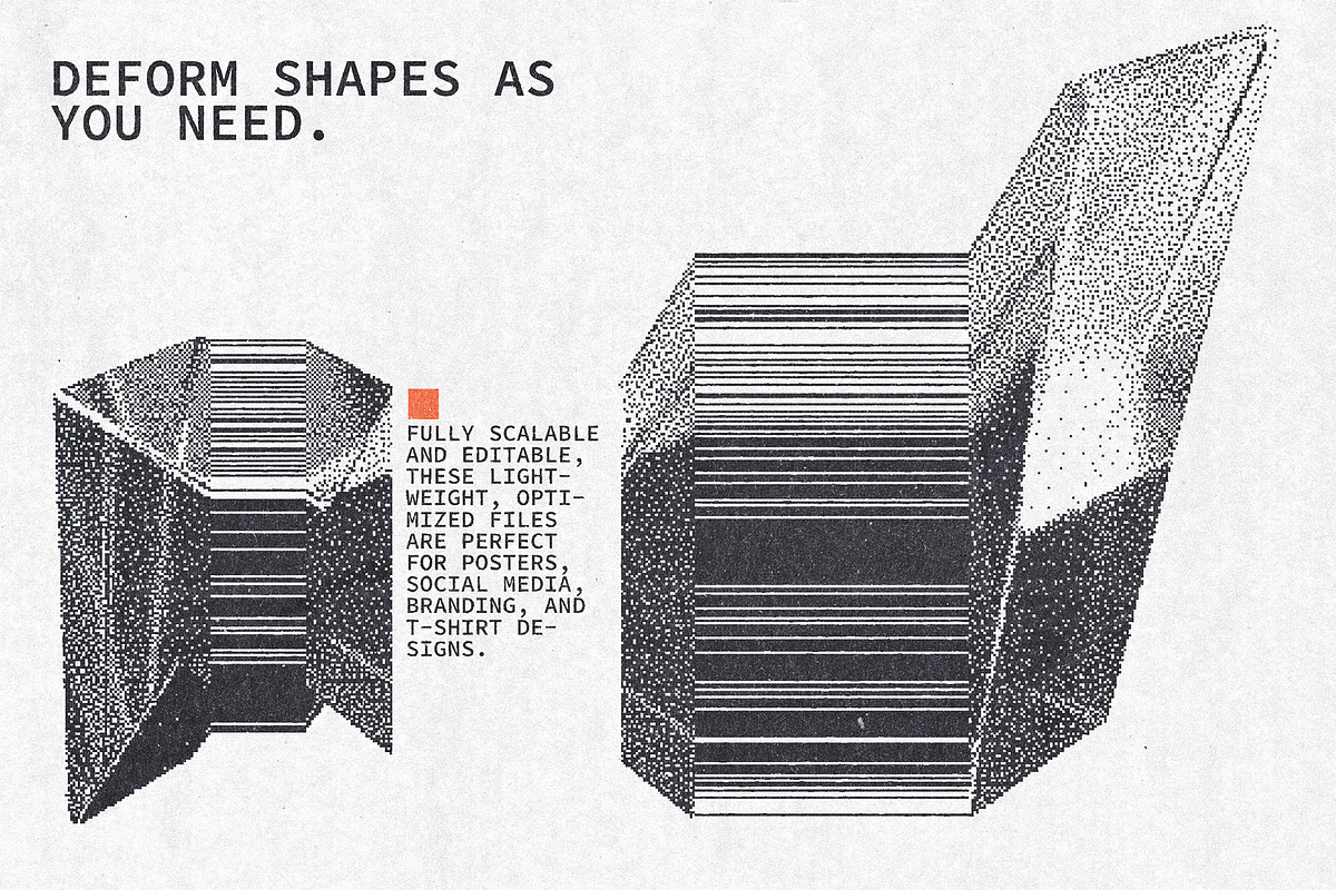 3D Pixelated Geometry Pack, a Graphic by softulka (Photo 5 of 8)