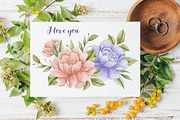 Watercolor Flowers & Cats collection, an Animal Illustration by Kira Konoshenko (Thumbnail 11 of 20)