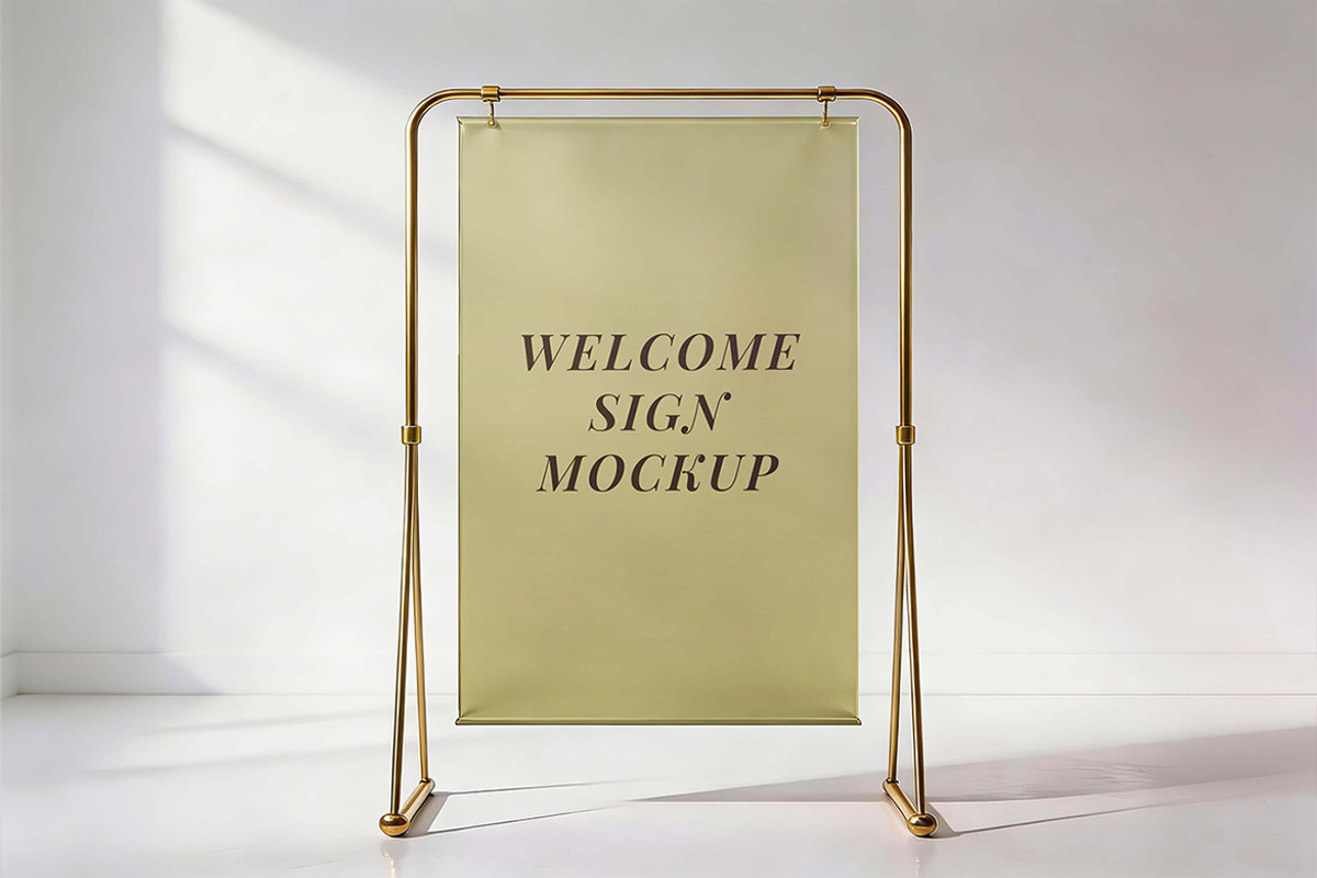 Welcome Sign Mockup, a Product Mockup by Pitchlook.Studio (Photo 4 of 4)