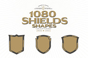 1080 Vector Shields Shapes, an Object Graphic by Damien (Thumbnail 1 of 12)