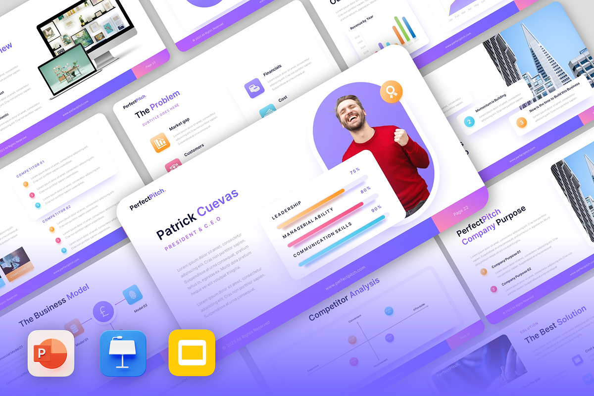PerfectPitch – Investor Pitch Deck, a Presentation Template by Monsgraph Creative Studio (Photo 1 of 6)