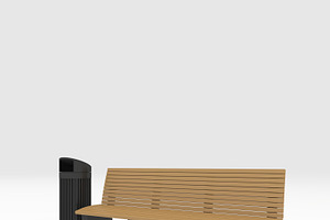 3D Model Bench Park 42