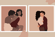 The Lovers Minimalist Graphic Art, a Decorative Illustration by Miracles Everywhere (Thumbnail 5 of 12)