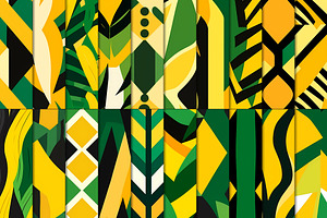 20 Seamless Jamaica-inspired Pattern