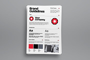 Red Black Minimalist Brand Guideline, a Print Template by graphicook (Thumbnail 2 of 3)