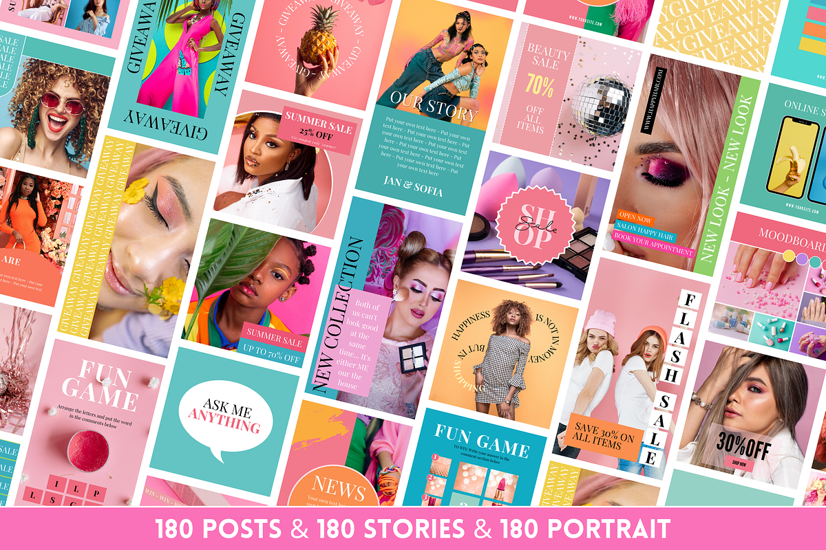 Colorful Instagram Template Bundle, a Social Media Template by SunshineStudioBoutique (Photo 10 of 10)