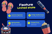 Independence Day of United State, a Furniture 3D Model by orenjidesign (Thumbnail 2 of 8)