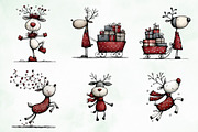 Whimsical Quirky Deer Clipart Bundle, an Illustration by Creative Art (Thumbnail 6 of 12)
