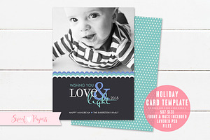 Hanukkah Photo Card Template