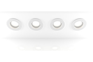 White Ceiling Spot Lights 3D Render