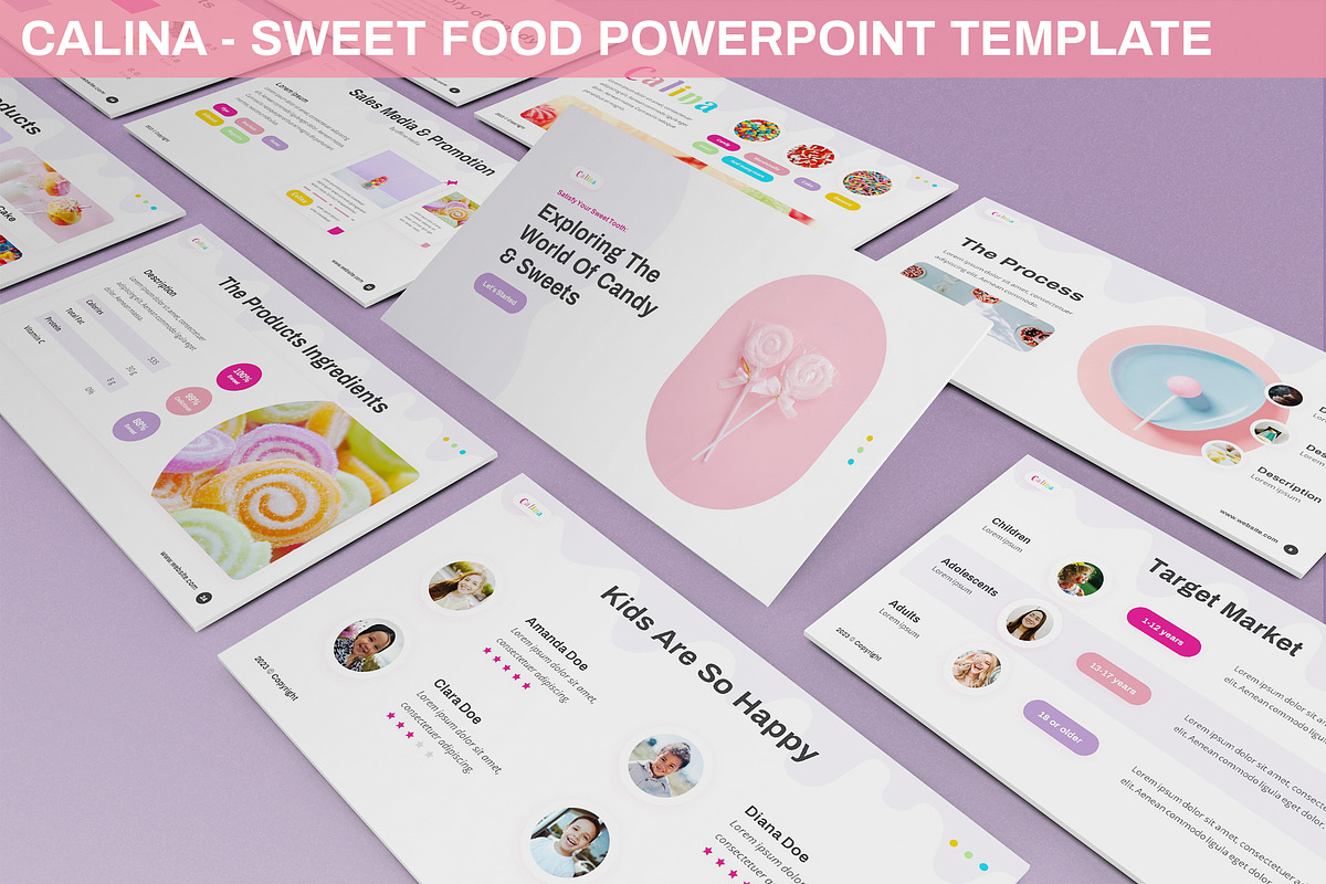 Calina - Sweet Food Powerpoint, a Presentation Template by SlideFactory (Photo 1 of 4)