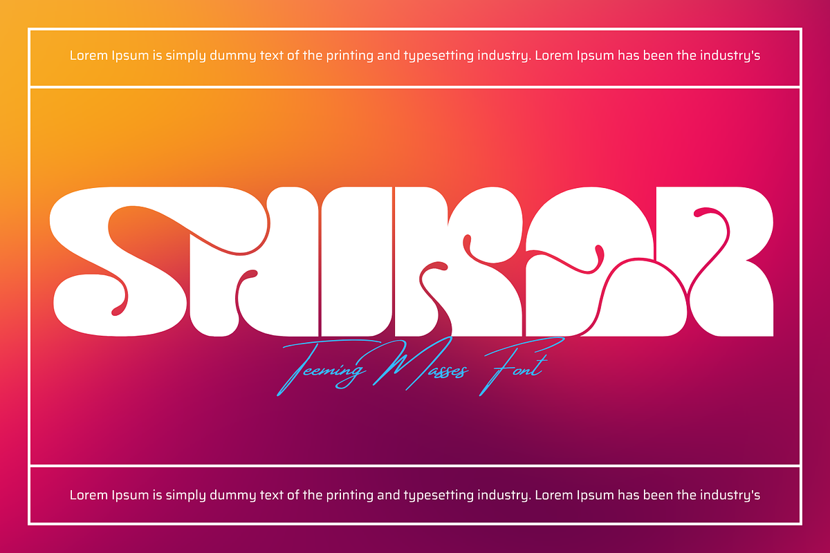 TEEMING MASSES - BOLD GROOVY FONT, a Sans Serif Font by 177Studio (Photo 2 of 8)