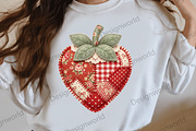 Faux Patchwork Strawberry PNG, a Seasonal Illustration by Designworld (Thumbnail 2 of 4)