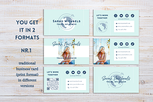 Travel Influencer Business Card Kit