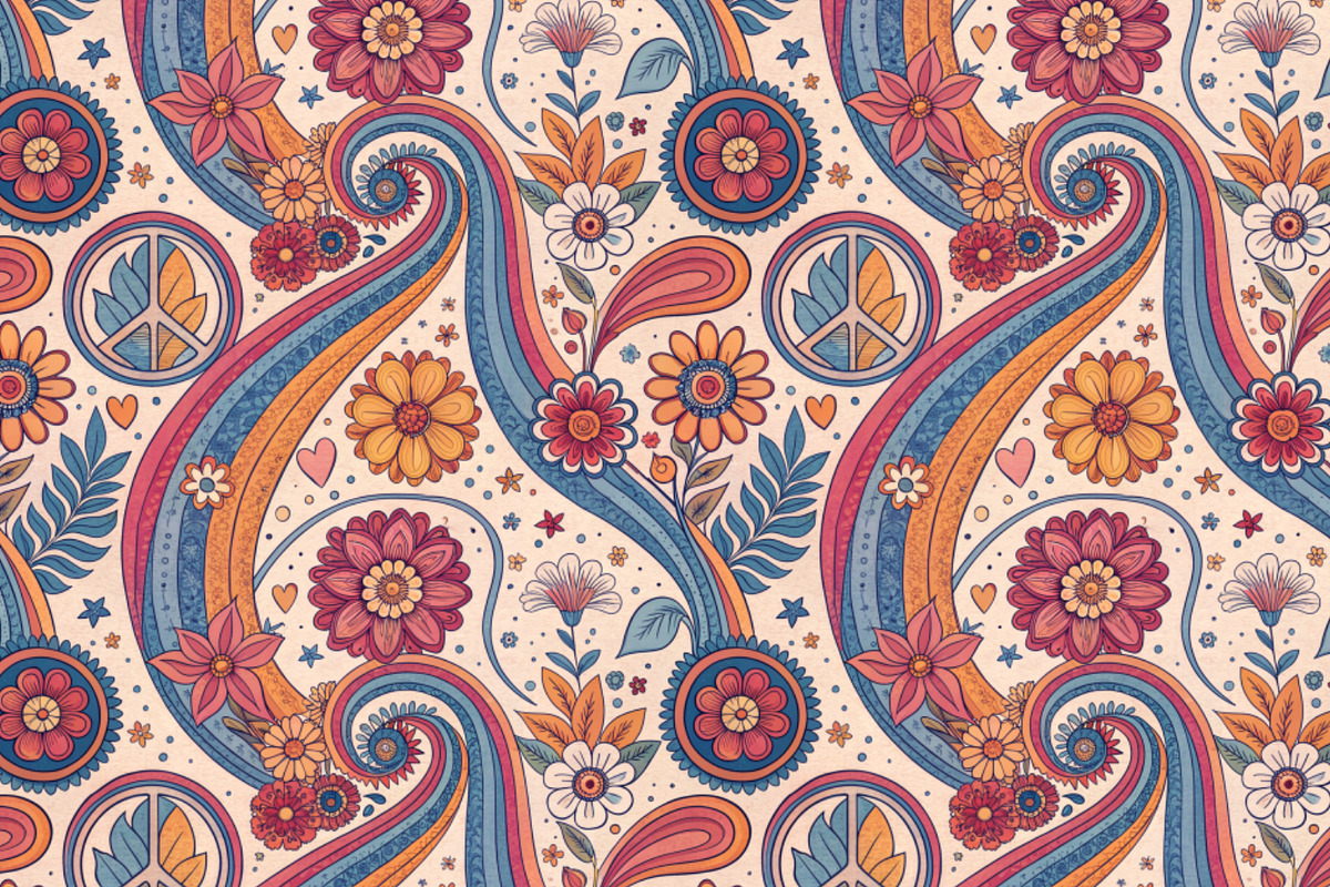 A set of seamless patterns of 70s., a Pattern Graphic by Designs by Helen Trupak (Photo 5 of 8)