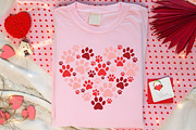 Dog Paw Heart Valentine's Day PNG, an Illustration by Canvas Craft (Thumbnail 7 of 7)