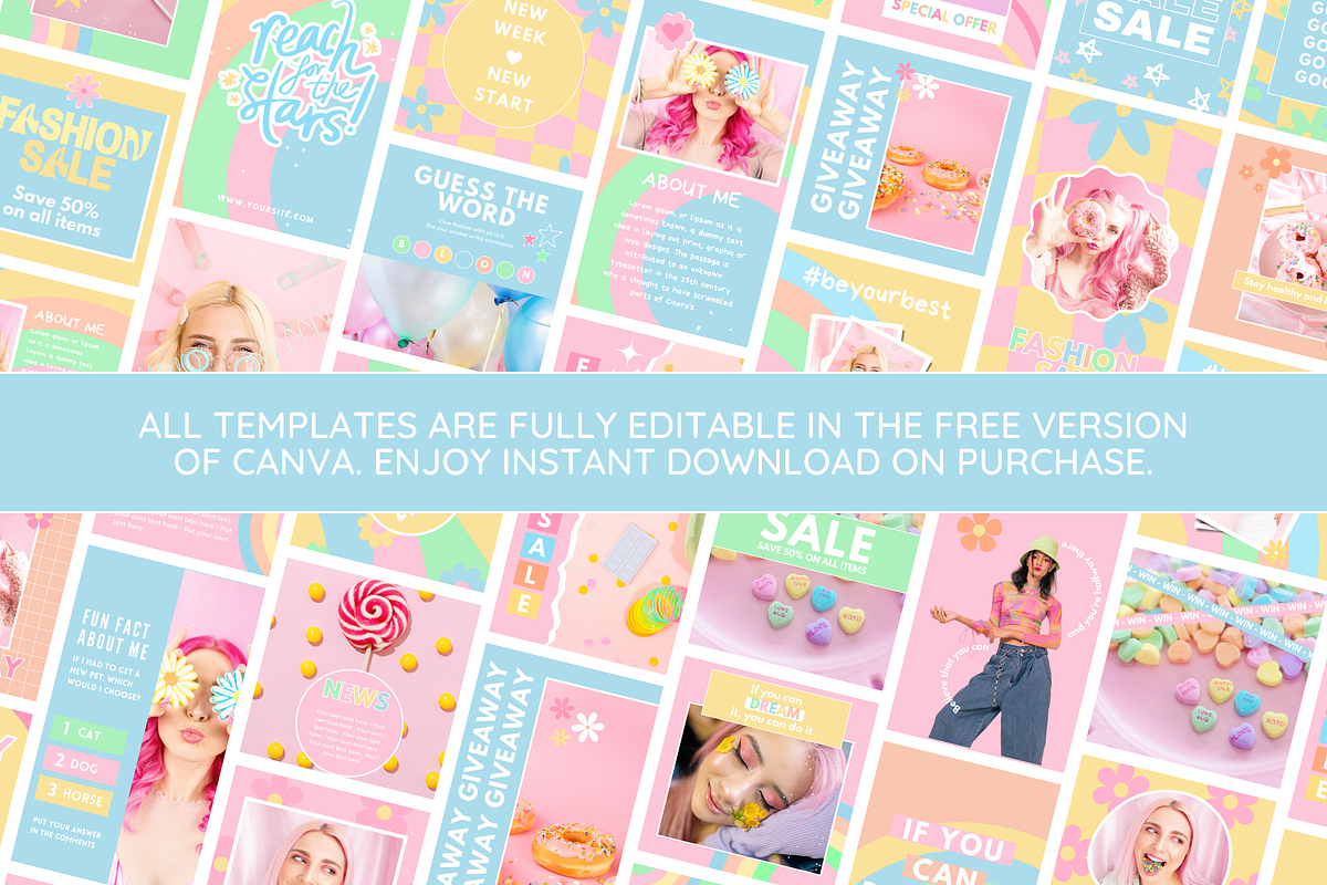 Bright Instagram Template Bundle, a Social Media Template by SunshineStudioBoutique (Photo 2 of 10)
