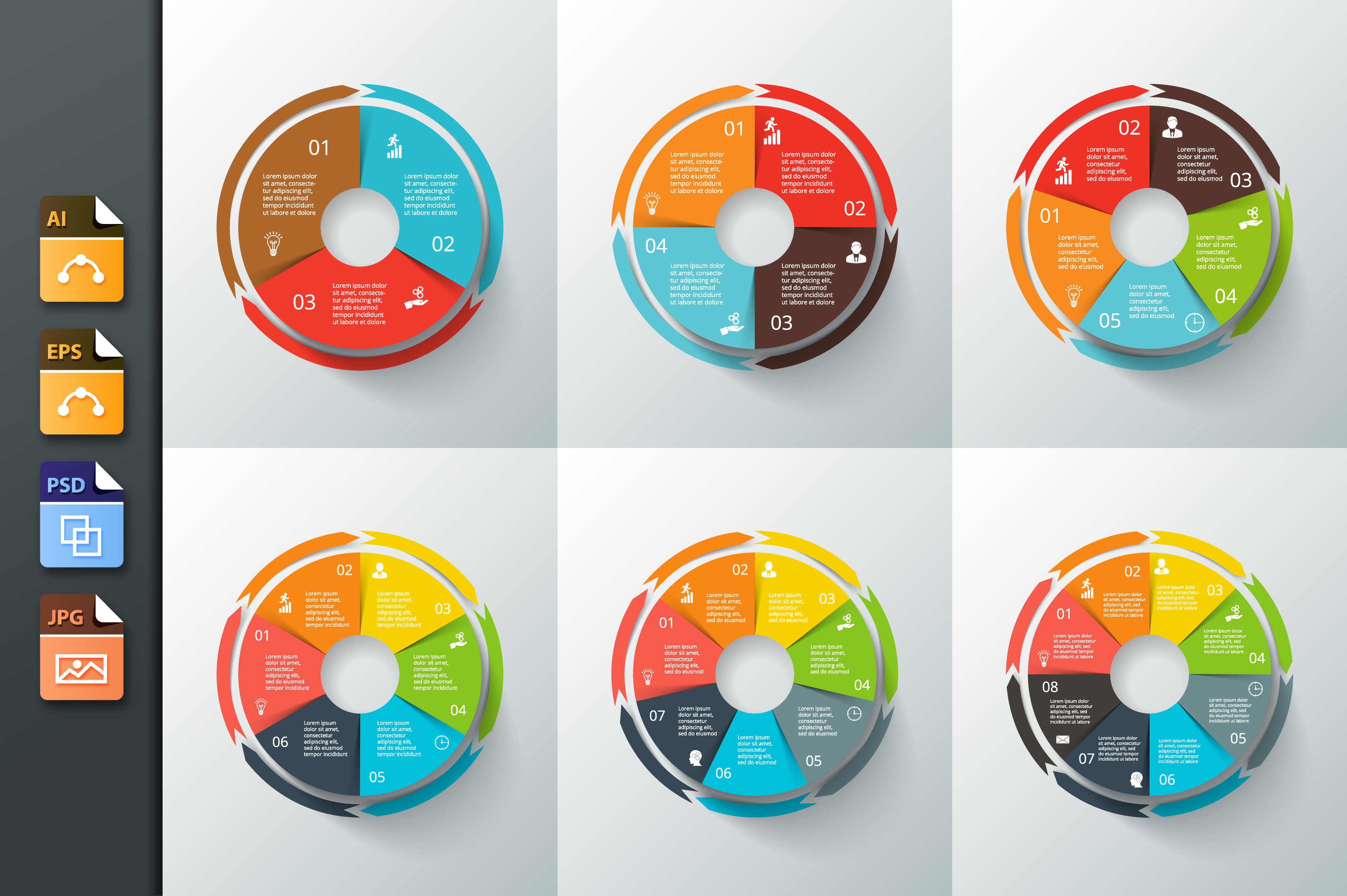 Infographics template set v.4, a Presentation Template by Abert