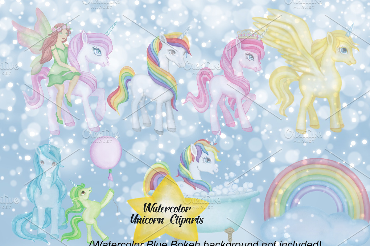 Watercolor Unicorn, an Illustration by Whimseez (Photo 4 of 4)