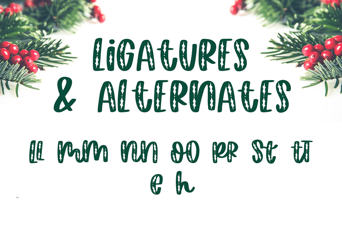 Happy Hollydays, Christmas Font preview 7