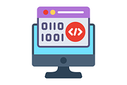 Binary Code Flat Icon, a Duotone Icon by Pexelpy (Thumbnail 2 of 2)