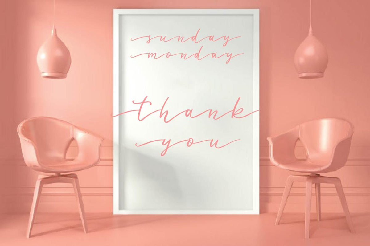 sunday monday, a Script Font by AMINMARIO (Photo 11 of 12)