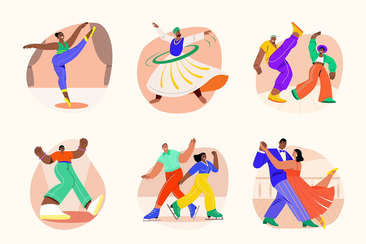 Adorable Dance Vector Illustration, a Person Illustration by Brickclay (Photo 8 of 9)