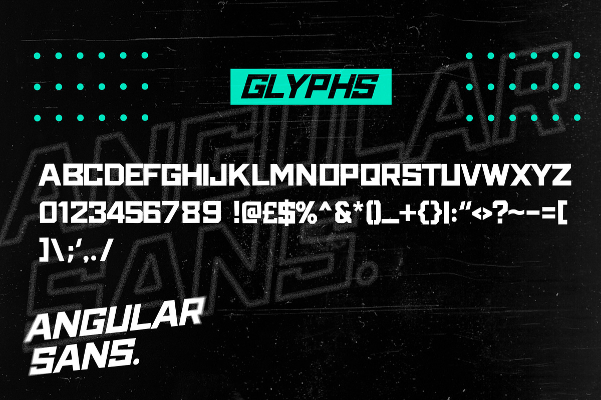 Angular Sans - Bold Display Font, a Sans Serif Font by Layerform Design Co. (Photo 5 of 6)