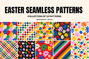 Funny Easter Patterns, a Pattern Graphic by Art's and patterns