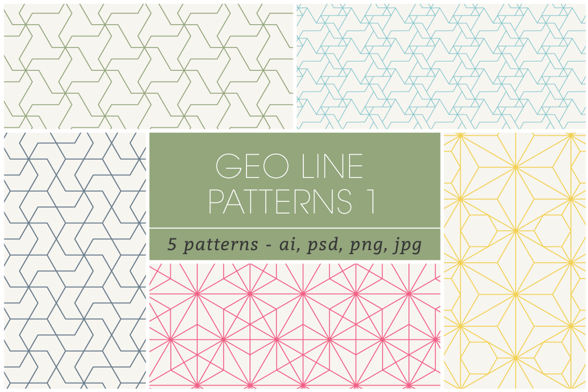 Geometric Line Patterns 1, a Pattern Graphic by kloroform