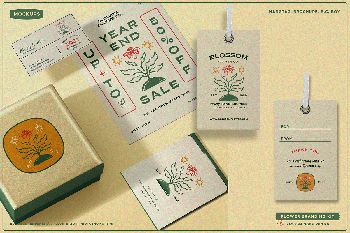 Flower Branding Kit, a Branding & Logo Template by Refolve Design (Photo 3 of 26)