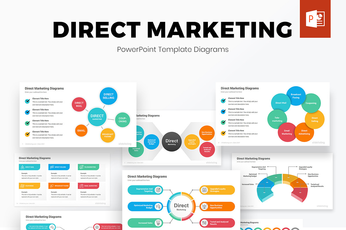 Direct Marketing PowerPoint Diagrams, a Presentation Template by SlideOne (Photo 1 of 8)