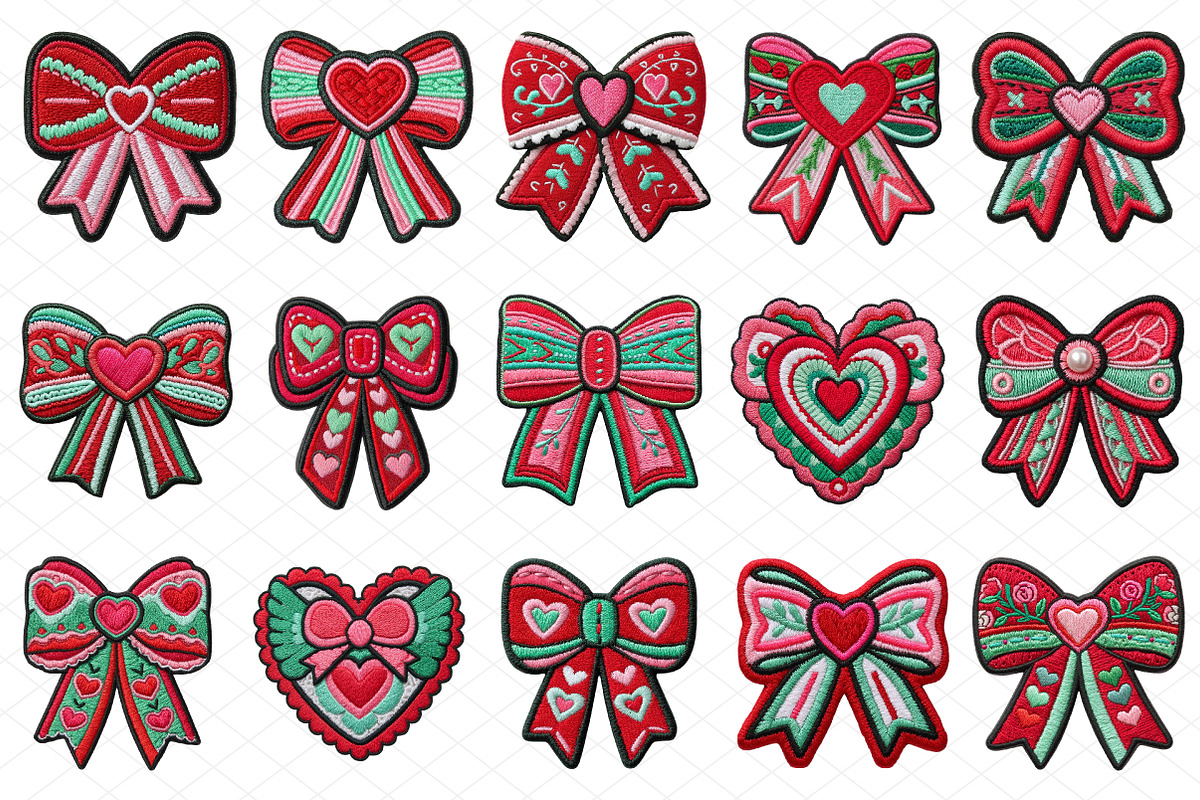 Crochet Valentine Coquette Bow Clipa, an Illustration by cherrydesign (Photo 3 of 4)