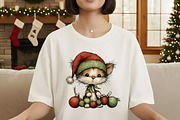 Whimsical christmas cat clipart, an Illustration by Designworld (Thumbnail 4 of 6)