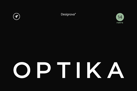 OPTIKA - Minimalist Font Family, a Sans Serif Font by Designova®