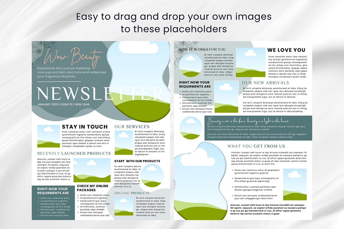 Skincare Canva Newsletter Template, an Email Template by PixelCraft (Photo 10 of 16)
